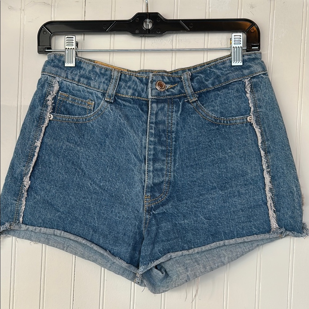 HDS Denim High Waisted Blue Women's Button Fly Shorts